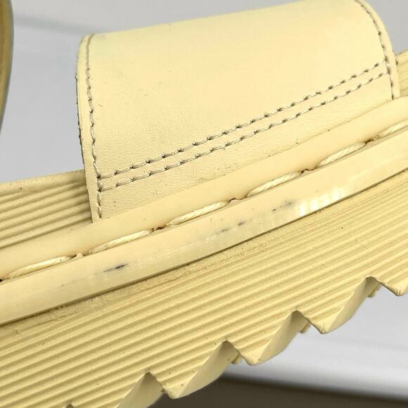 Dr. Martens Voss Mono Sandals Toile Cream Monochrome Pastel Yellow Soft Girl 9 - Picture 12 of 13